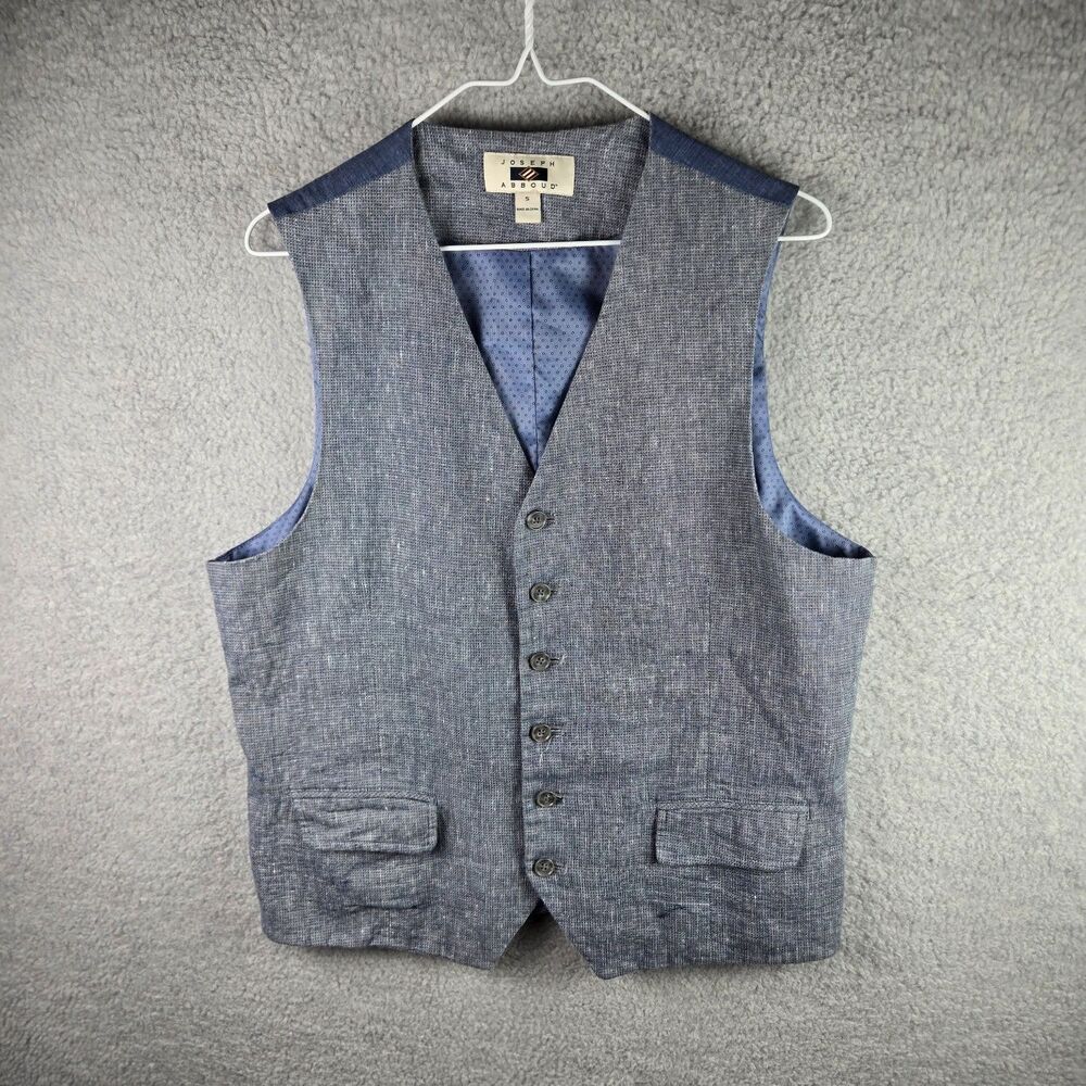 Joseph Abboud Vest Mens S Blue Geometric